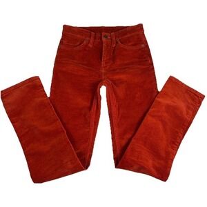 Patagonia Corduroy Pants Women's Orange Organic Cotton Size 24 Flare Leg